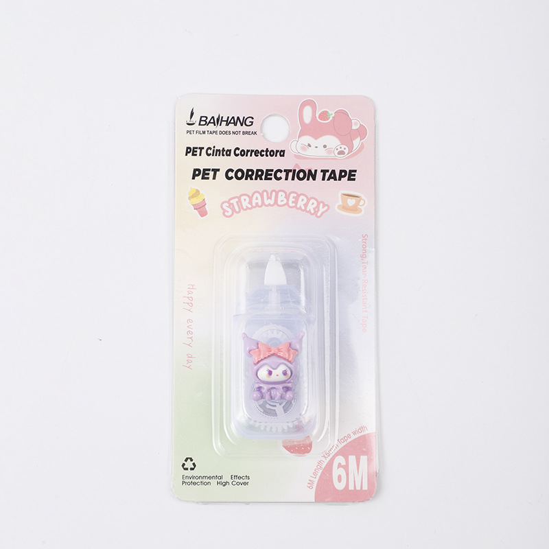 Baihang Mini Correction Tape Cartoon Kuromi Cute Correction Tape Student High Appearance Level Large Capacity Correction Tape wholesale pic 17