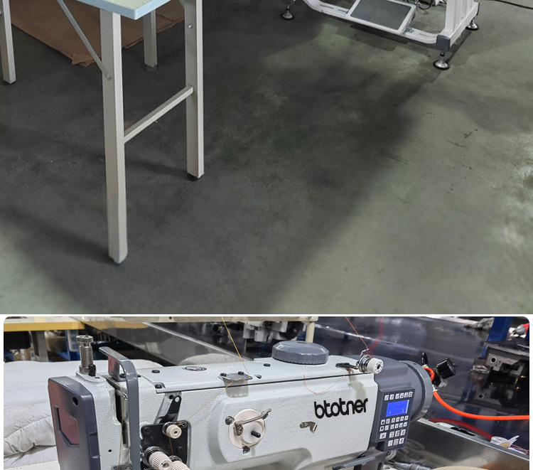 Cotton quilt cutting and wrapping integrated machine, mattress edge wrapping machine, semi-automatic industrial flat car, computerized three-synchronization thick material sewing machine pic 9