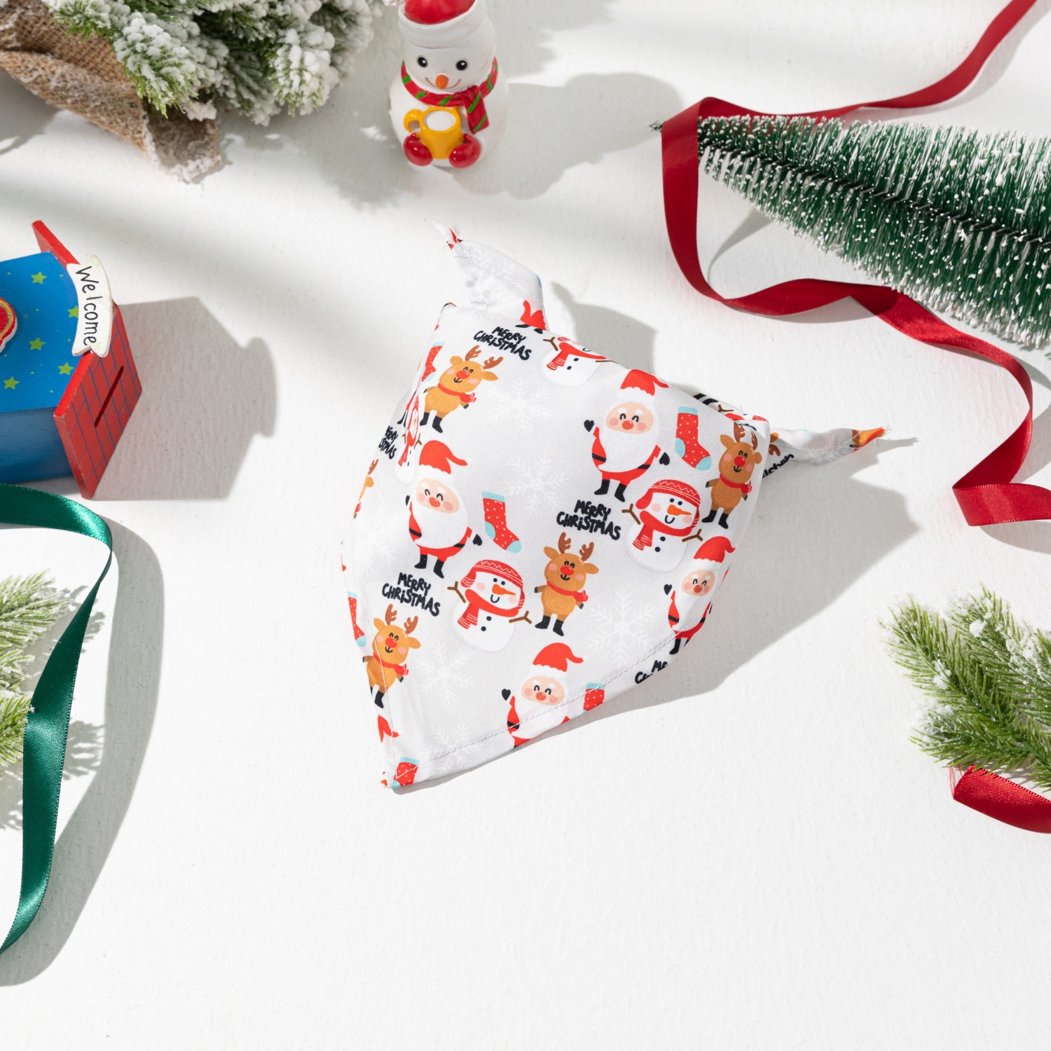 跨境新款圣诞三角巾宠物口水巾厂家直销猫咪圣诞玩具多款猫口水巾详情27