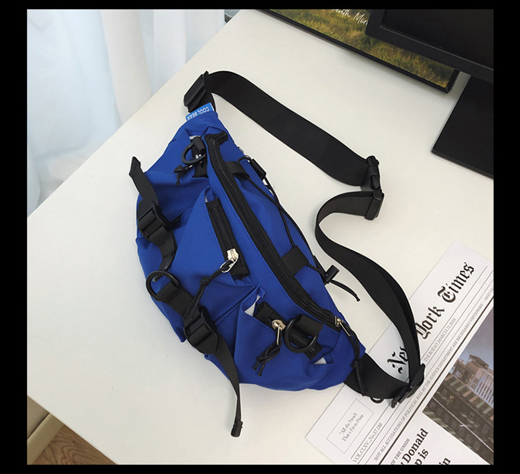 斜挎包潮牌男士百搭休闲胸包工装简约ins腰包日系情侣单肩斜挎包详情29