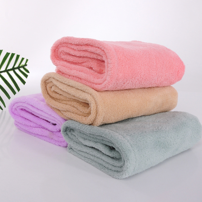 Headscarf coral fleece dry hair cap, absorbent quick-drying hair cap, adult shampoo 2024 new style dry hair cap pic 4