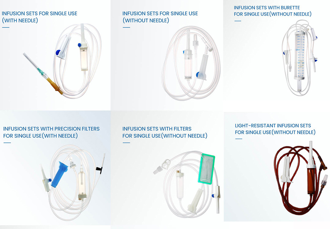 Wholesale of sterile liquid infusion medical disposable intravenous infusion sets for export pic 3