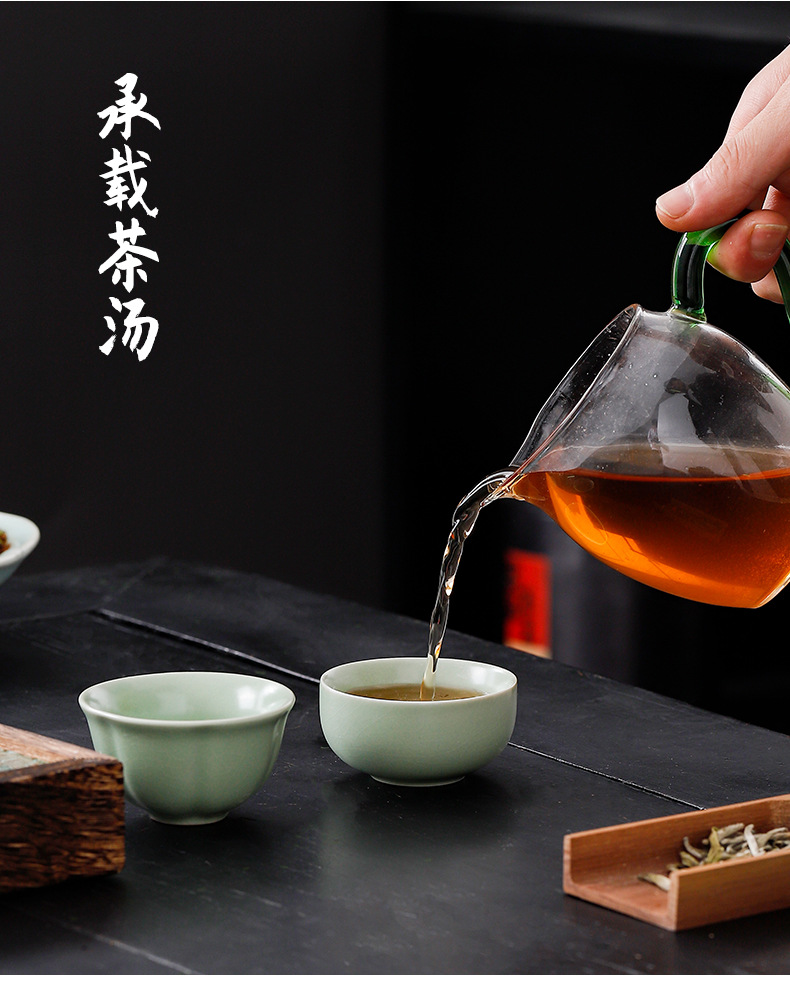 Ru Kiln Ge Kiln Gongfu tea sets, small tea cups, tea tasting cups, tea bowls, personal cups, home and office single cups, tea brewing cups pic 7