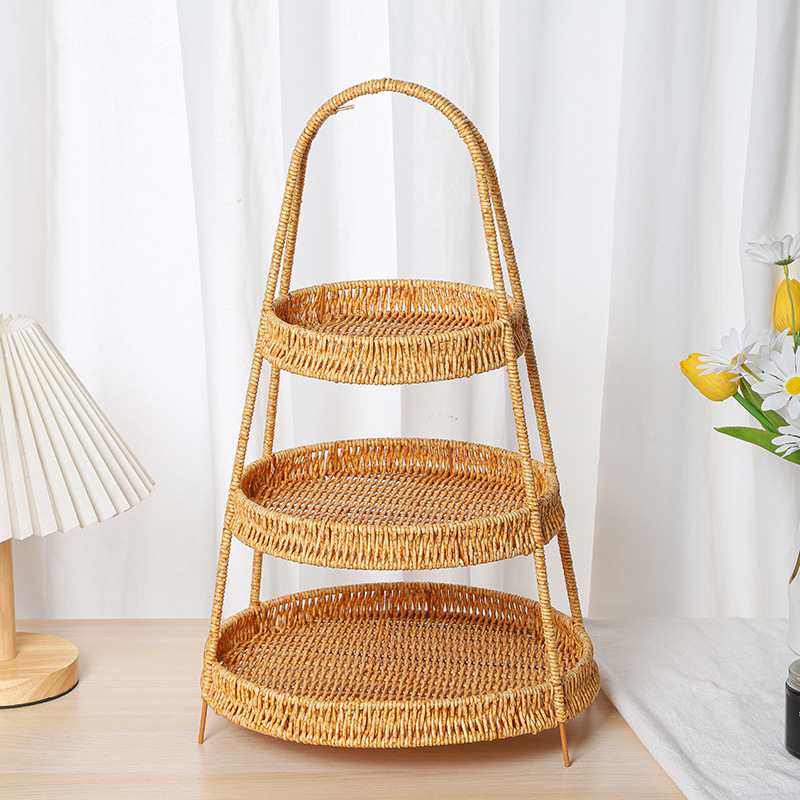 Multi-functional plastic fruit plates, fruit baskets, snack plates, draining dried fruit boxes, solid wood dried fruit boxes, and household fruit plates are available in multiple colors pic 6