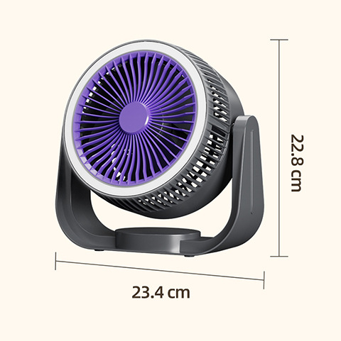 Cross-border new model light circulation fan for camping, office, student dormitory charging, night light fan M141 pic 21