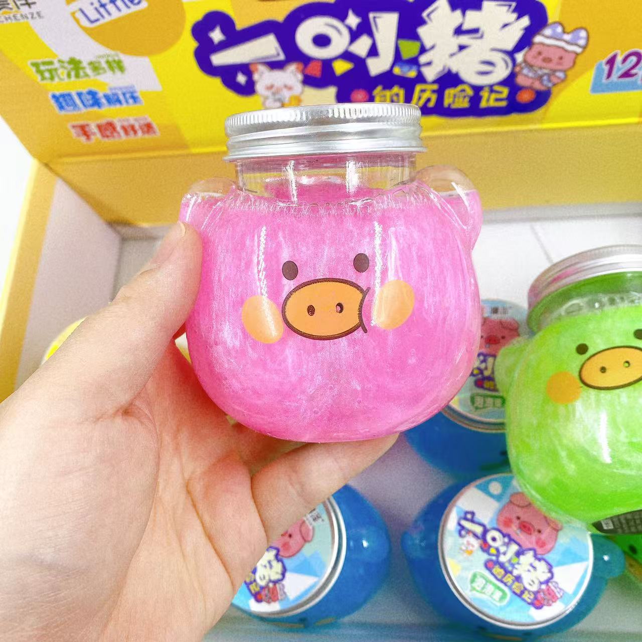儿童玩具小猪款起泡胶珠光卡通可爱彩泥解压手工diy水晶泥创意批详情3