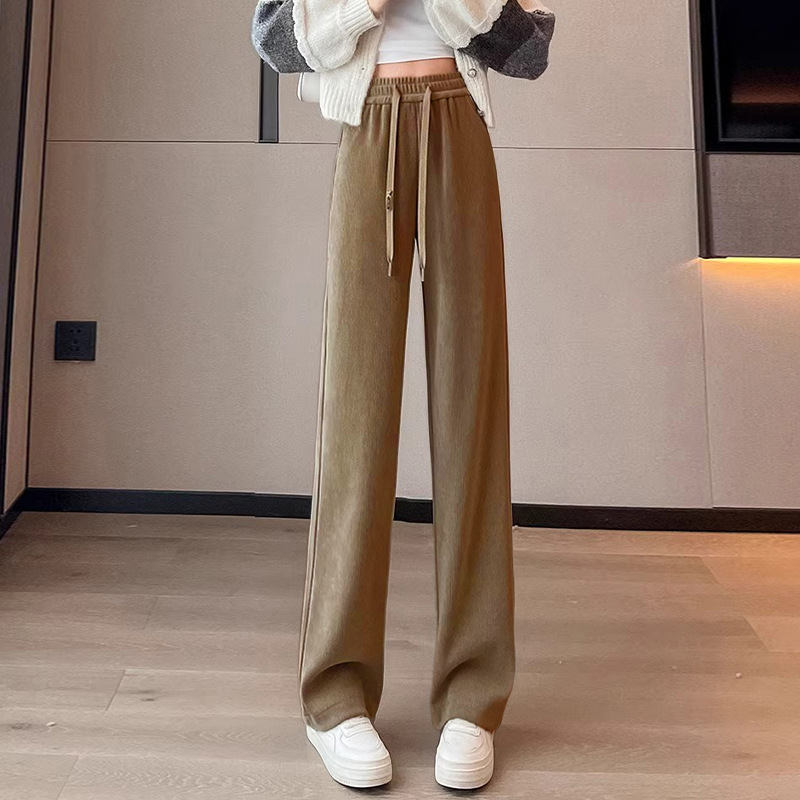 窄版阔腿裤子女2024春季新款高腰显瘦直筒裤休闲拖地长裤通勤风详情18