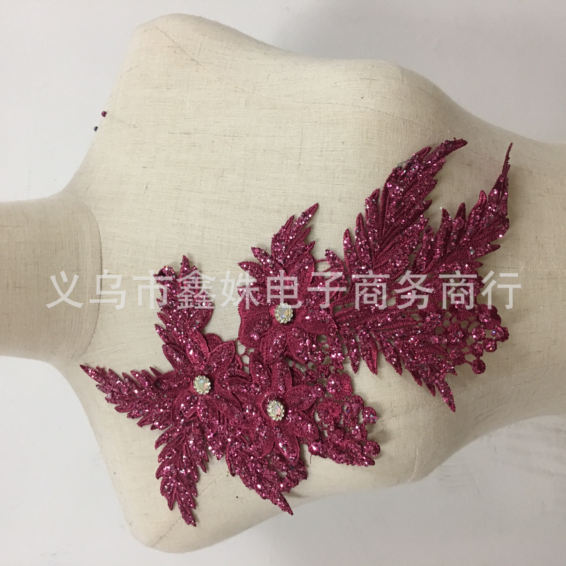 金线水溶女装领花花个 外贸蕾丝花边 婚纱礼服肚皮舞贴花辅料详情23