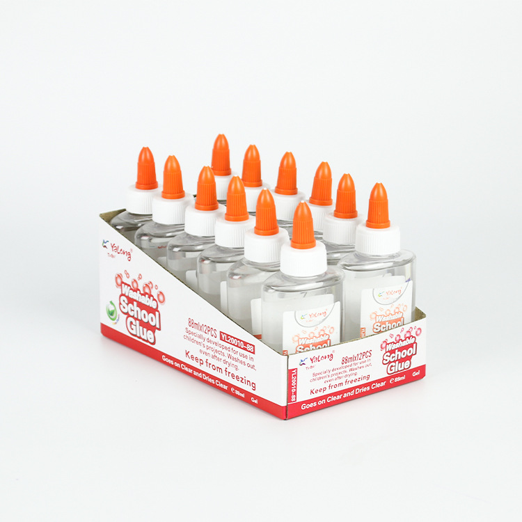 雅隆跨境学生胶瓶装液体学校学生手工DIY胶可水洗PVA透明胶水详情2