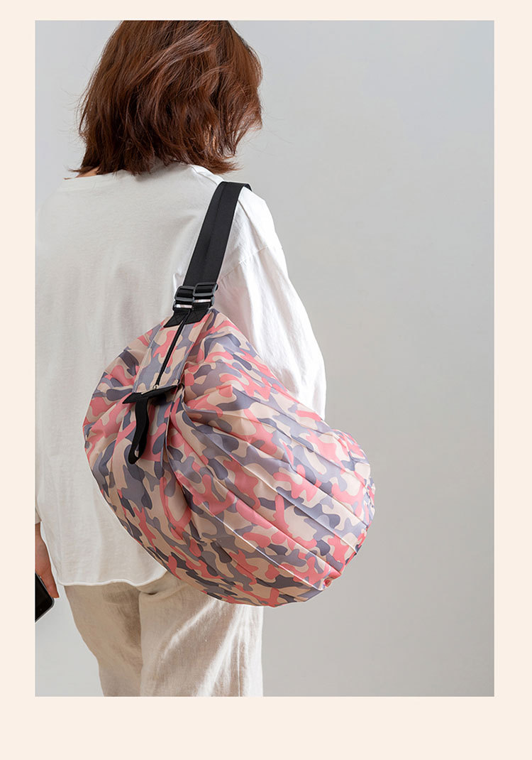 日本折叠购物包袋抽绳大容量单肩环保袋防水衣物行李包收纳手提袋详情12