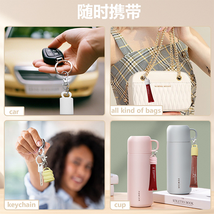 现货钥匙扣口红唇彩硅胶盖帽懒人便携唇膏替换扣帽挂饰厂家直销详情14