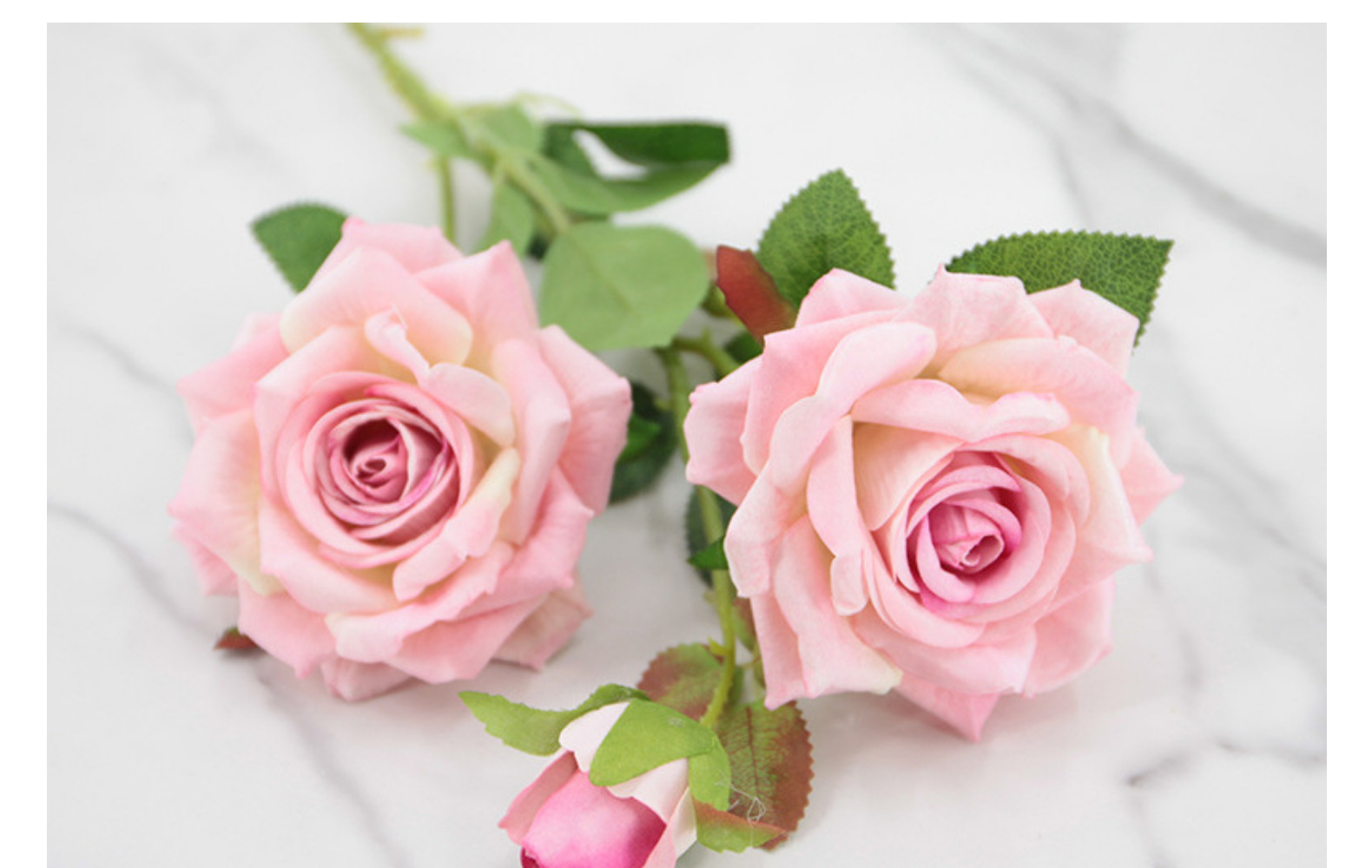 仿真多头绒布红色玫瑰花拍摄道具假花家居装饰布置仿真花摆件批发详情33