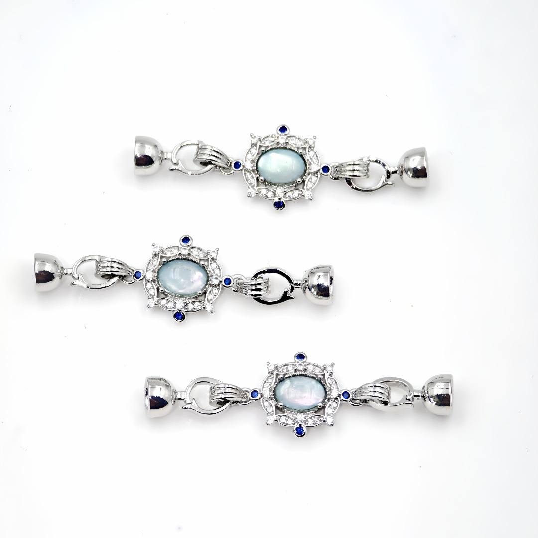 French court retro style single-row necklace clasp connection clasp, natural mother-of-pearl necklace connection clasp, accessory clasp pic 6