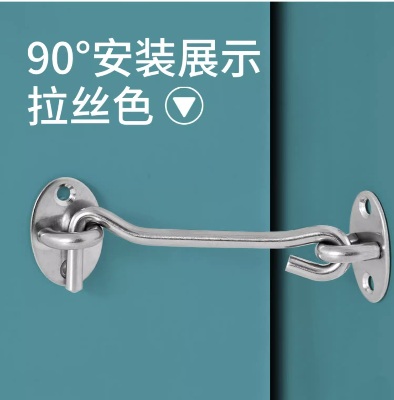 插销门栓锁防火门天地双开子母门窗隐形门闩黑色不锈钢加长暗插销详情6