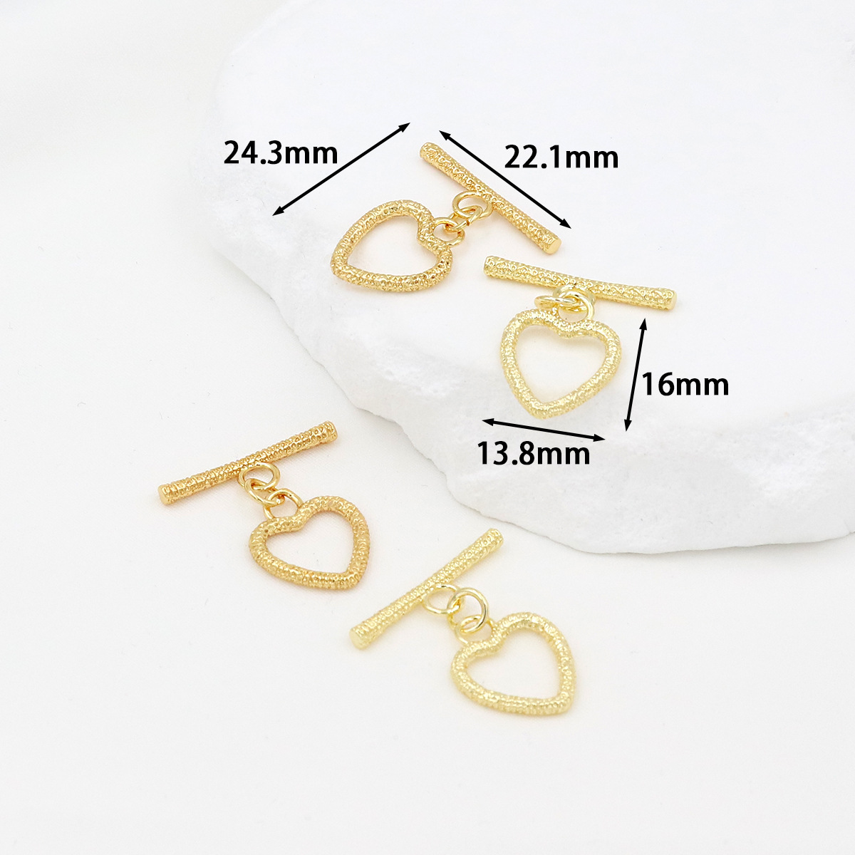 Color-preserving pure copper plated with 18K real gold OT clasp necklace bracelet ending connection clasp diy accessory factory B65 pic 21