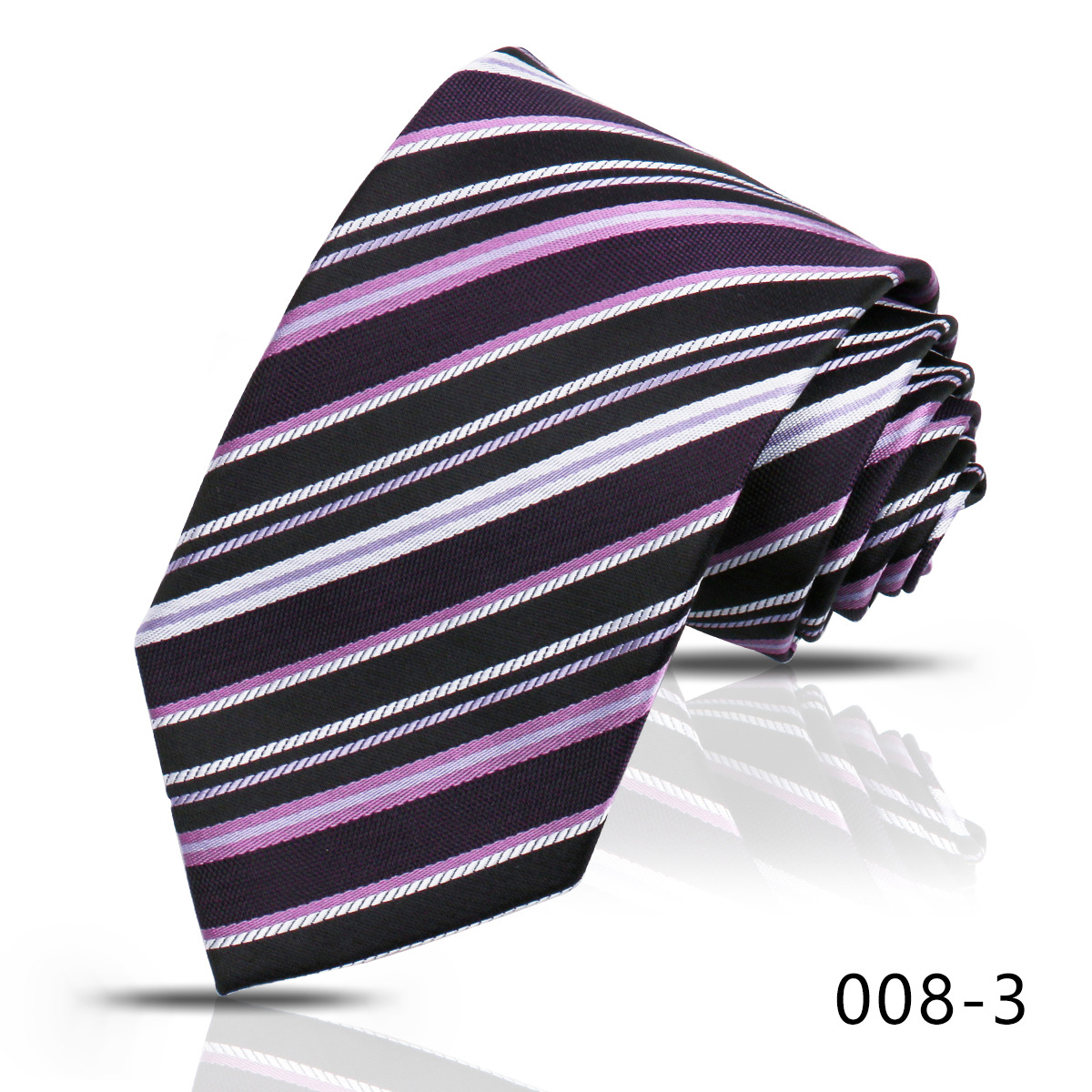 男士商务职业条纹领带8CM高级感蓝色藏青手打衬衣搭配嵊州现货详情26