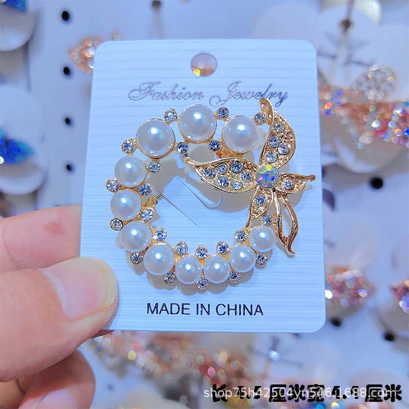 蝴蝶合金饰品高级感简约百搭高档胸针防走光别针胸花衣饰配饰批发详情28