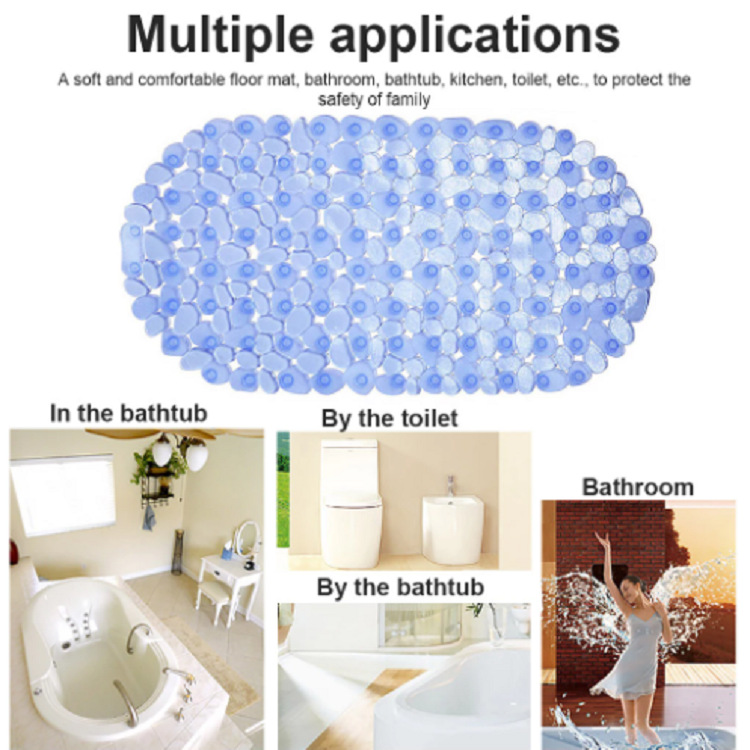浴室鹅软石防滑垫加厚PVC浴室地垫详情3