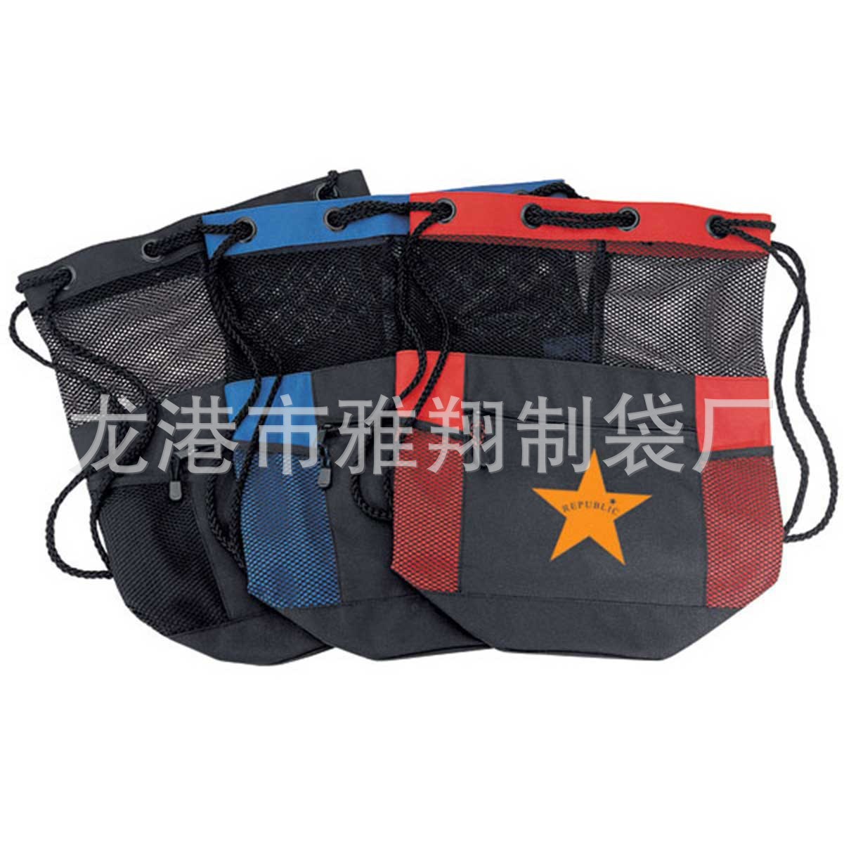 涤纶束口袋定制帆布棉抽绳双肩包马拉松运动培训牛津布球类收纳包详情19