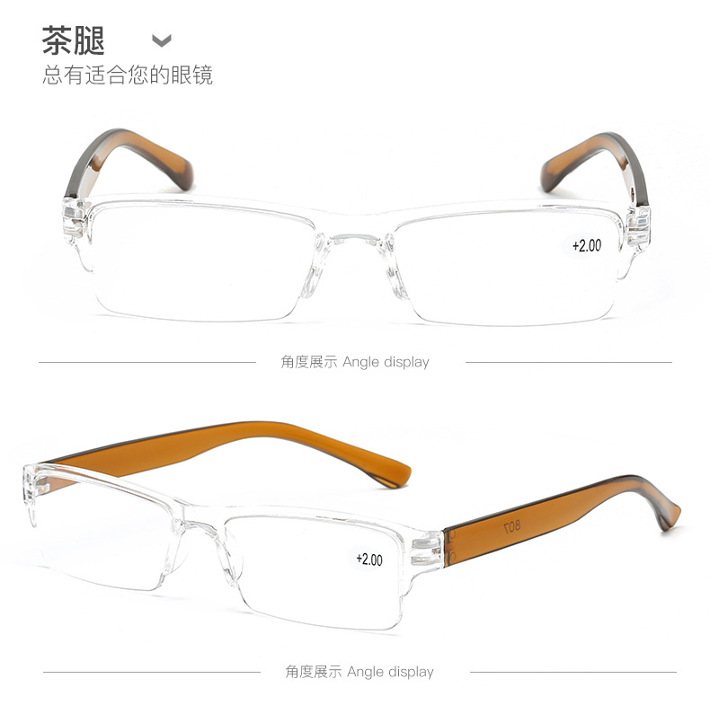 TR90 gafas de lectura de fábrica cabello recto en uno ultra ligero cómodo hd protección ocular volumen de ejecución pic 9