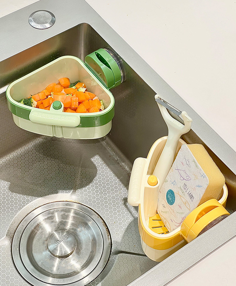 Nordic dry-wet separation draining basket, kitchen draining basket, sealed jar, filter screen, bowl rack, storage wonder pic 13