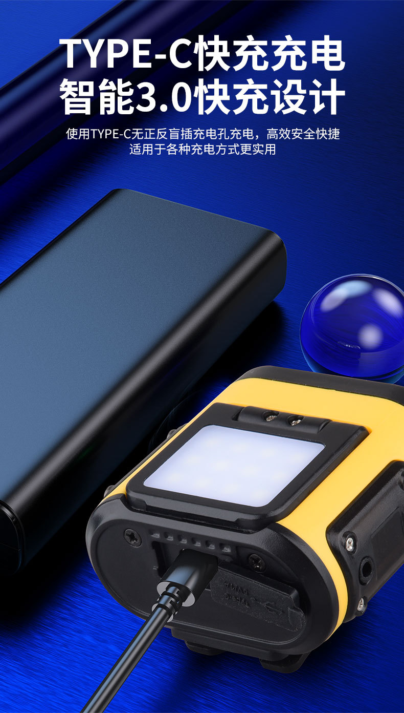 led sensor headlamp, outdoor strong light, long battery life, lithium battery, special night fishing lamp for outdoor fishing, head-mounted flashlight pic 11