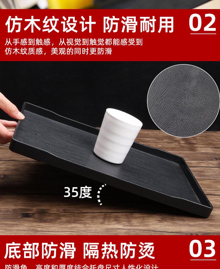 烧烤盘子商用密胺烤串炸串放串盘塑料托盘展示盘烧烤店专用点菜盘详情4