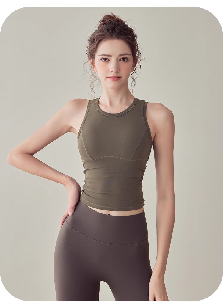 运动内衣女防震聚拢瑜伽背心女夏季新款普拉提上衣收副乳健身文胸详情23