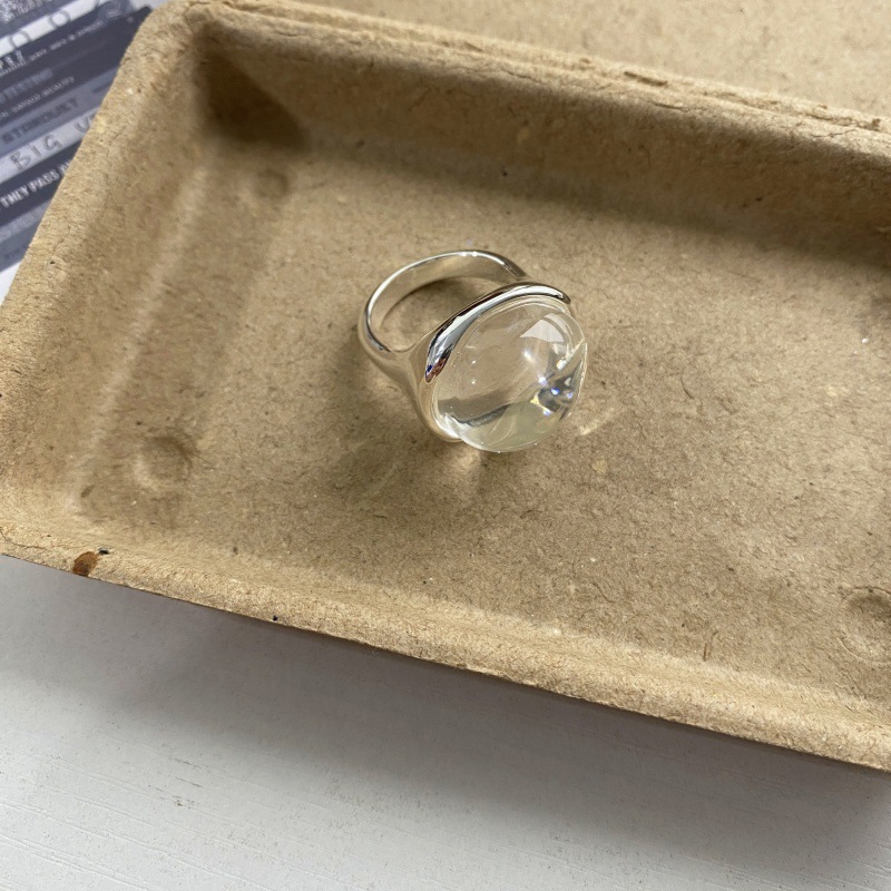 小众设计异白水晶吊坠项链耳环女夏轻奢高级感气质百搭锁骨毛衣链详情8