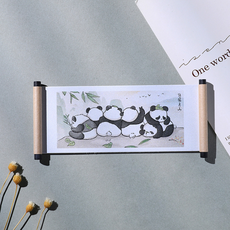 New Chengdu cultural cute panda fridge magnet scroll magnet tourist attraction souvenir magnetic fridge magnet pic 5