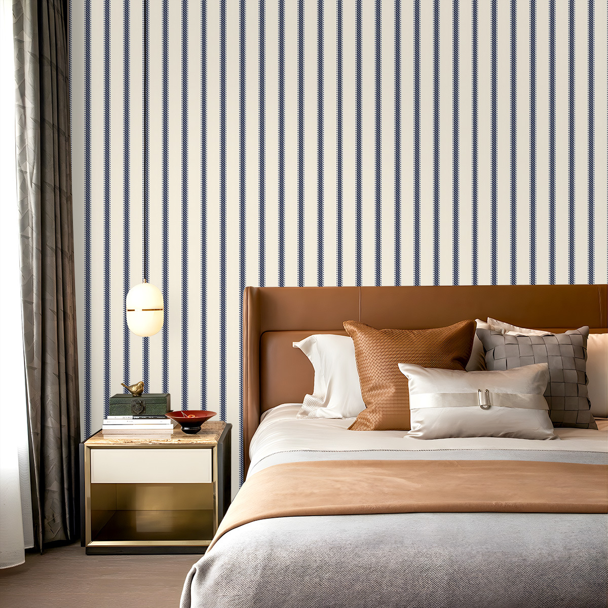 跨境仿格栅木条纹3d立体自粘墙贴防水加厚背景墙装饰壁纸家装定制详情50