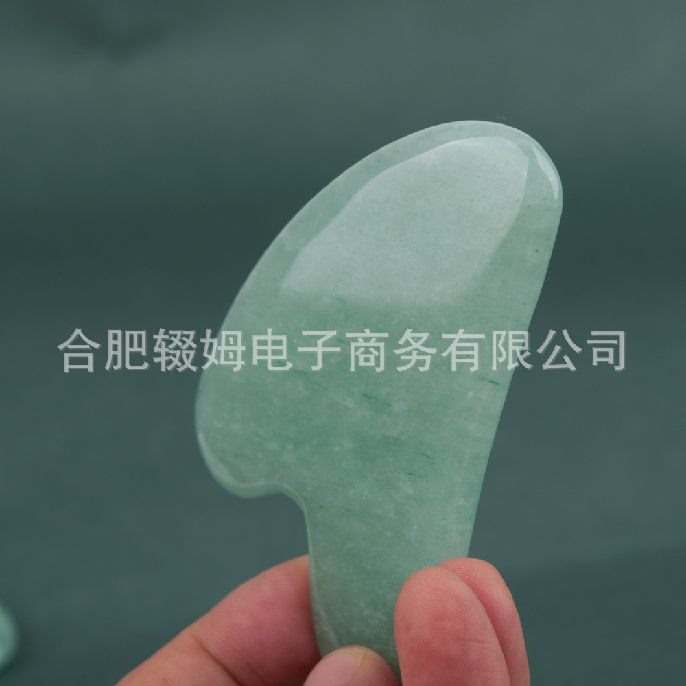 玉石刮痧板绿东陵刮痧按摩工具面部按摩身体刮痧保健按摩用品皮肤护理详情16