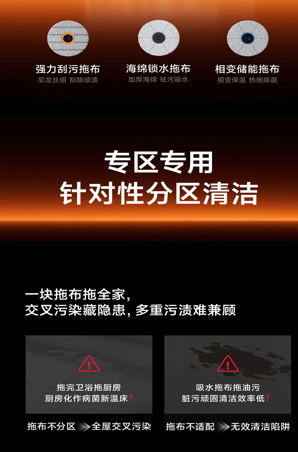 追觅Matrix10 Ultra智能换拖布分区清洁扫地机器人 吸扫洗拖一体详情3