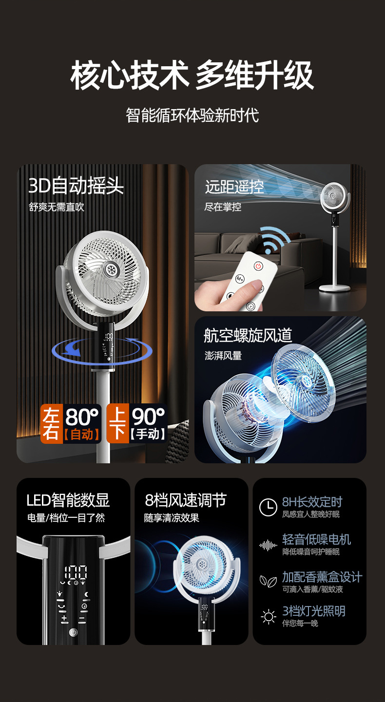 Новая модель international USB умная, качающая головой, использует беспроводную связь с большим ветровым вентилятором M142 pic 3