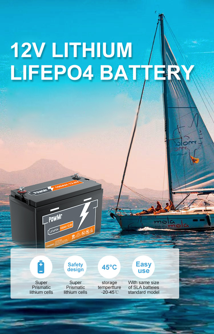 PowMr12.8 V100AH / 150/200/300 ah lithium iron phosphate battery power cross-border lifepo4 batteries pic 18