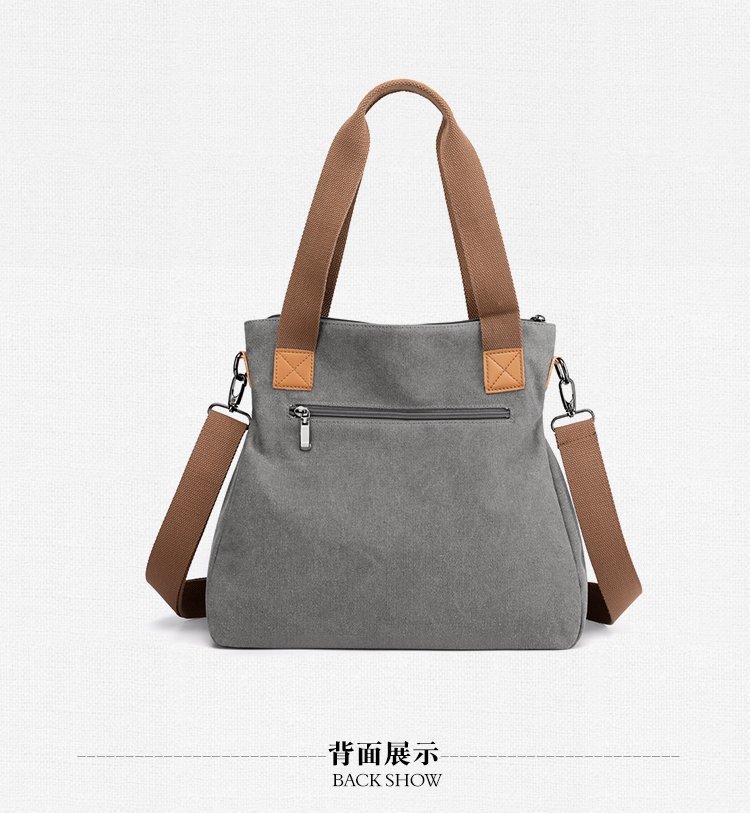 大容量帆布包简约潮搭女包新款韩版手提休闲包都市丽人单肩斜挎包详情30