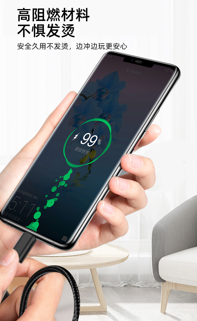 Data cable type-c is suitable for wholesale of fast charging cables for usb mobile phones of Android, Apple, Samsung, Huawei and Xiaomi pic 7