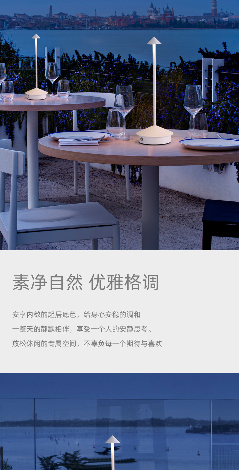 Cross-border wholesale night lights, creative pointed top table lamps, outdoor camping charging lamps, restaurant, coffee shop and bar ambient lights pic 10