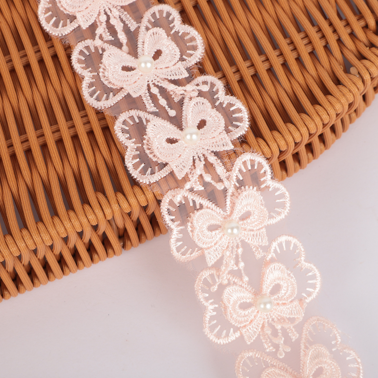 网纱刺绣蝴蝶结服装花边辅料配件立体双层饰品材料手工diy装饰详情10