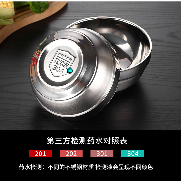 不锈钢304隔热碗防烫餐厅铂金碗双层幼儿园食堂可刻logo详情2