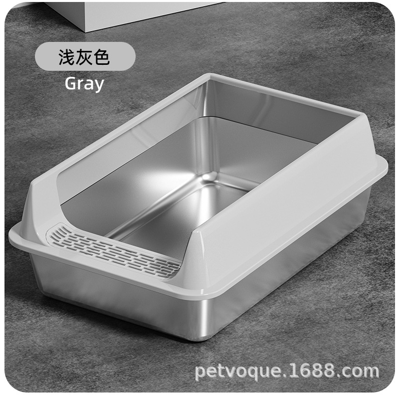 Lavabo cat de acero inoxidable a prueba de salpicaduras exteriores fácil de limpiar lavabo cat extragrande abierto engrosado semi-cerrado lavabo cat pic 3