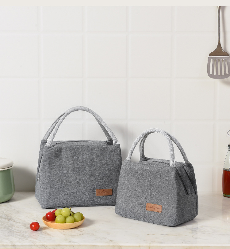 蓓恋手提保温袋手拎加厚便当包阳离子学生饭盒袋大容量上班午餐包详情15