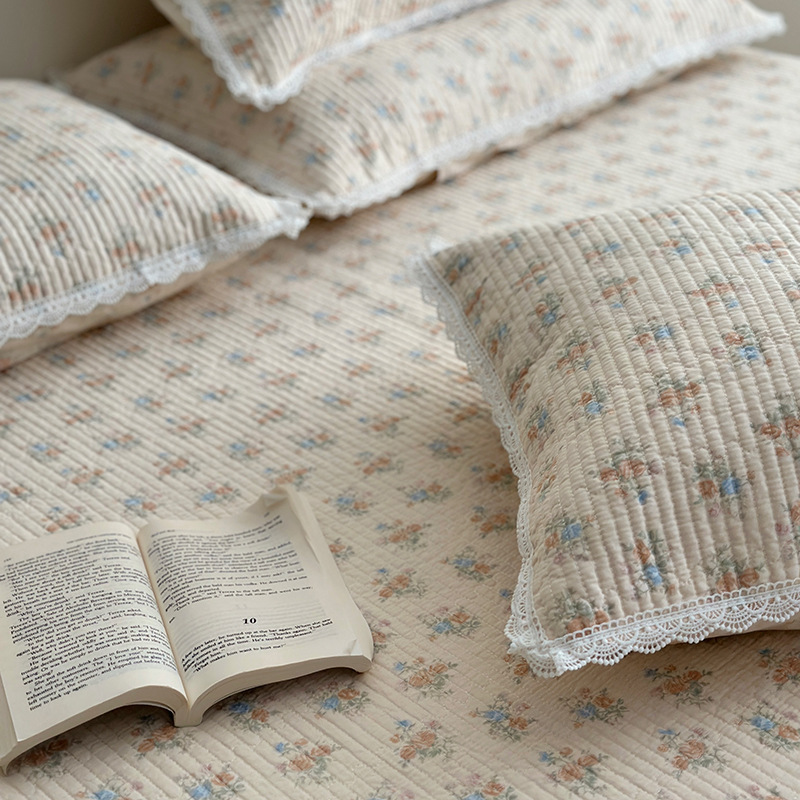 Lisa series, a three-piece set of all-cotton high-temperature sand-washed cotton bed cover, is skin-friendly, breathable and suitable for all seasons pic 47