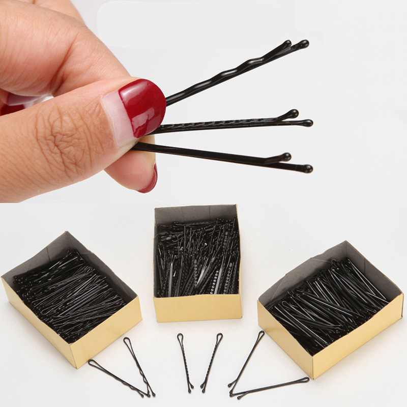 Boxed round-headed photo studio black hair clips, straight clips, side clips, small steel clips, straight hair clips pic 2