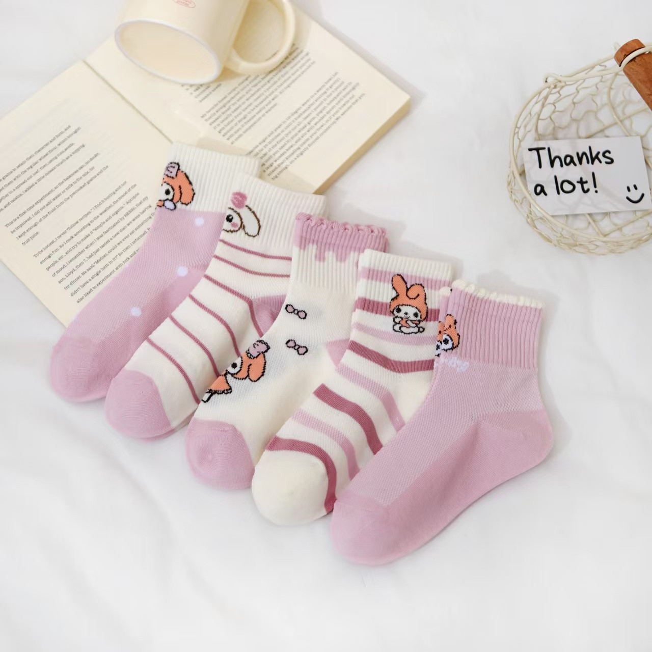 薄棉网眼宝宝袜子男童女童儿童中筒袜男女中筒卡通春夏新款棉袜详情15