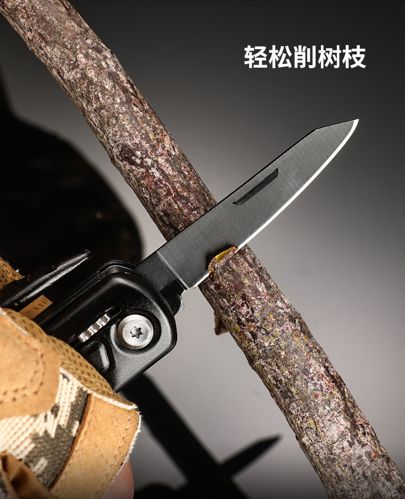 批发多功能户外锤子组合工具野营羊角小锤高碳钢家用车载破窗锤五金刀折刀详情18