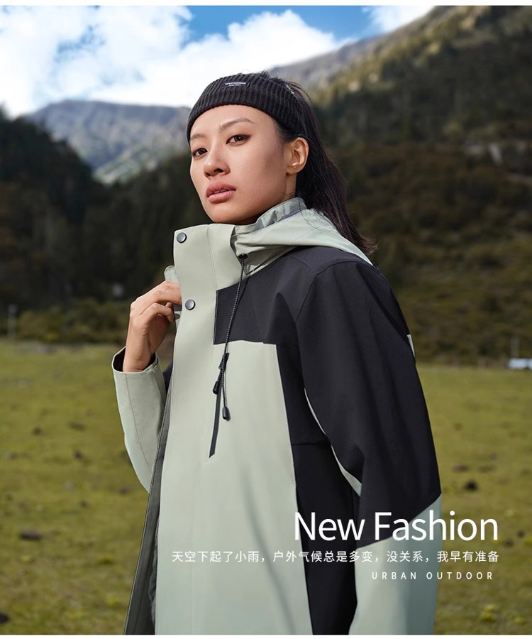 冲锋衣男三合一外套女户外加厚防风防水徒步登山服团建定制印logo详情15