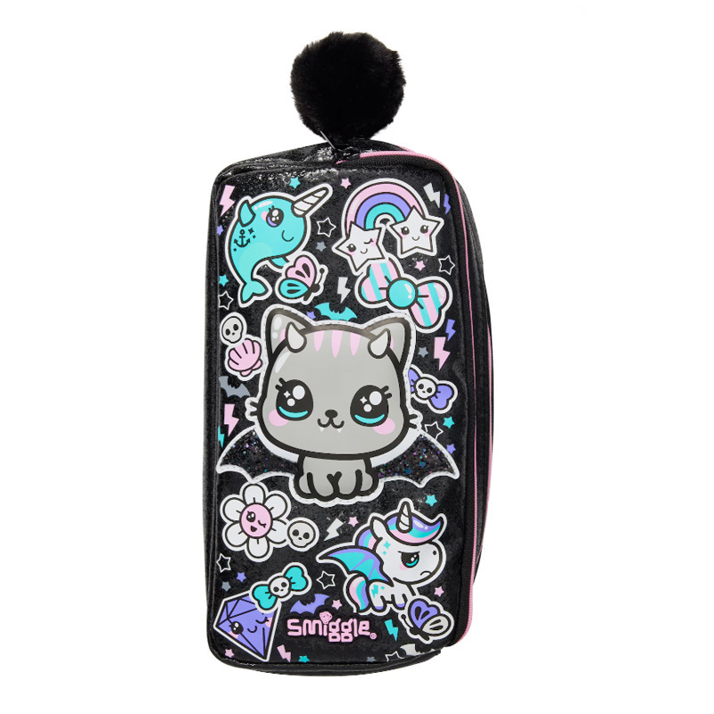 Australia nuevo Smiggle mochila de escuela primaria y secundaria gran capacidad mochila de dibujos animados para niños doble bolsa de pluma pic 31
