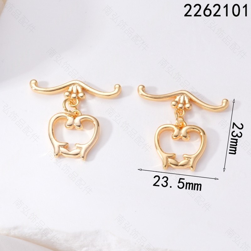 18K real gold electroplated flower vine heart ot clasp diy jewelry accessories necklace bracelet chain connection clasp end clasp pic 3