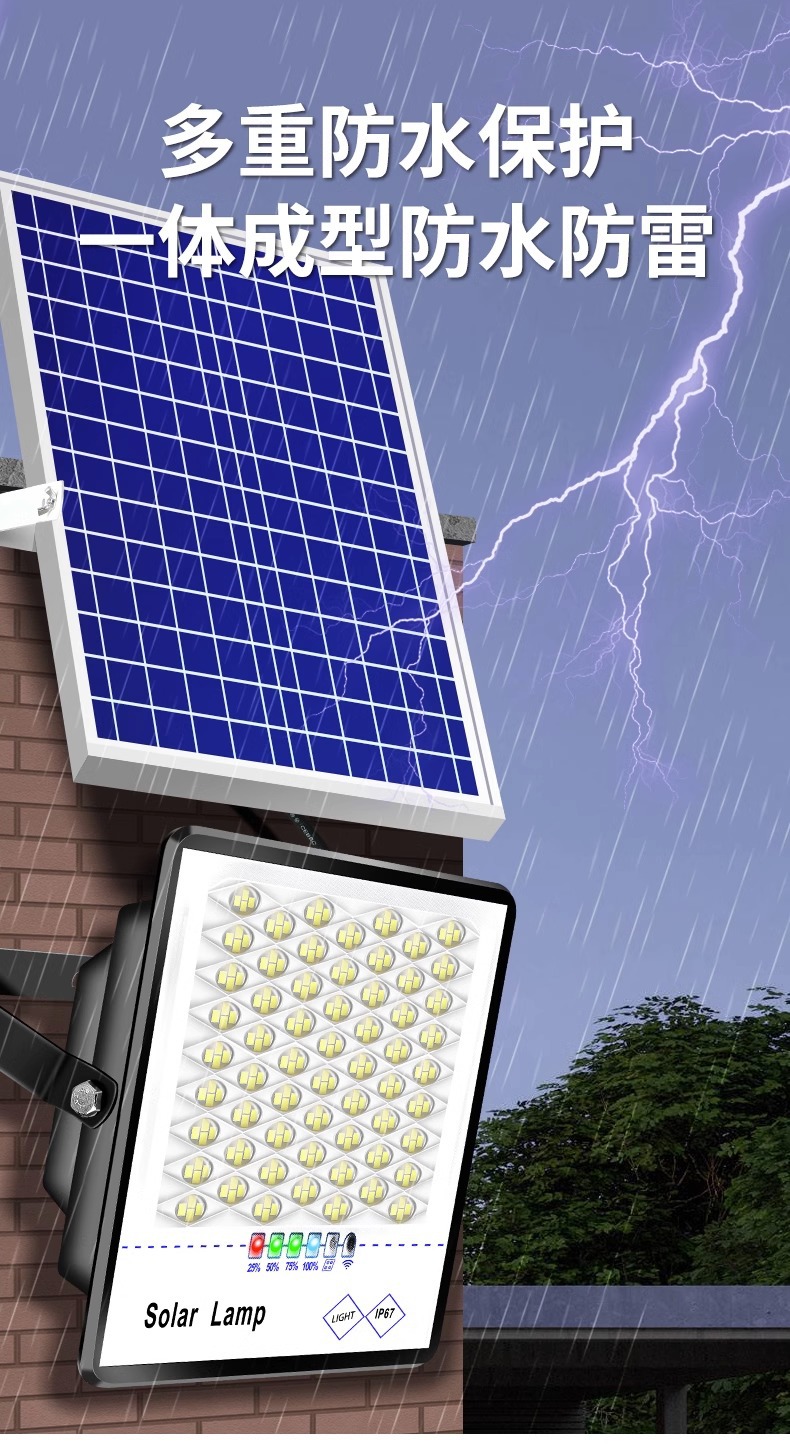 Solar outdoor garden lamps, ultra-bright hanging lamps, new rural lighting floodlights, high-power indoor and outdoor street lamps factory pic 16